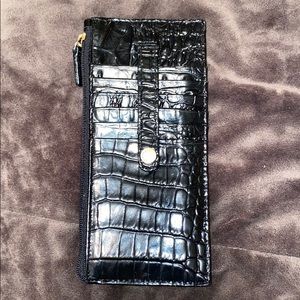 Brahmin navy slim wallet
